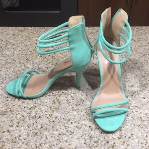 Mint Claze strap heels - size 9